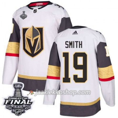 Miehille NHL Vegas Golden Knights Pelipaita Reilly Smith 19 2018 Stanley Cup Final Patch Adidas Valkoinen Authentic